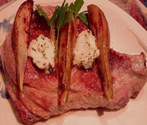 Pork Chops and Caramalised Pear